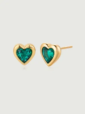 OBY Emerald Wizard Heart Earrings
