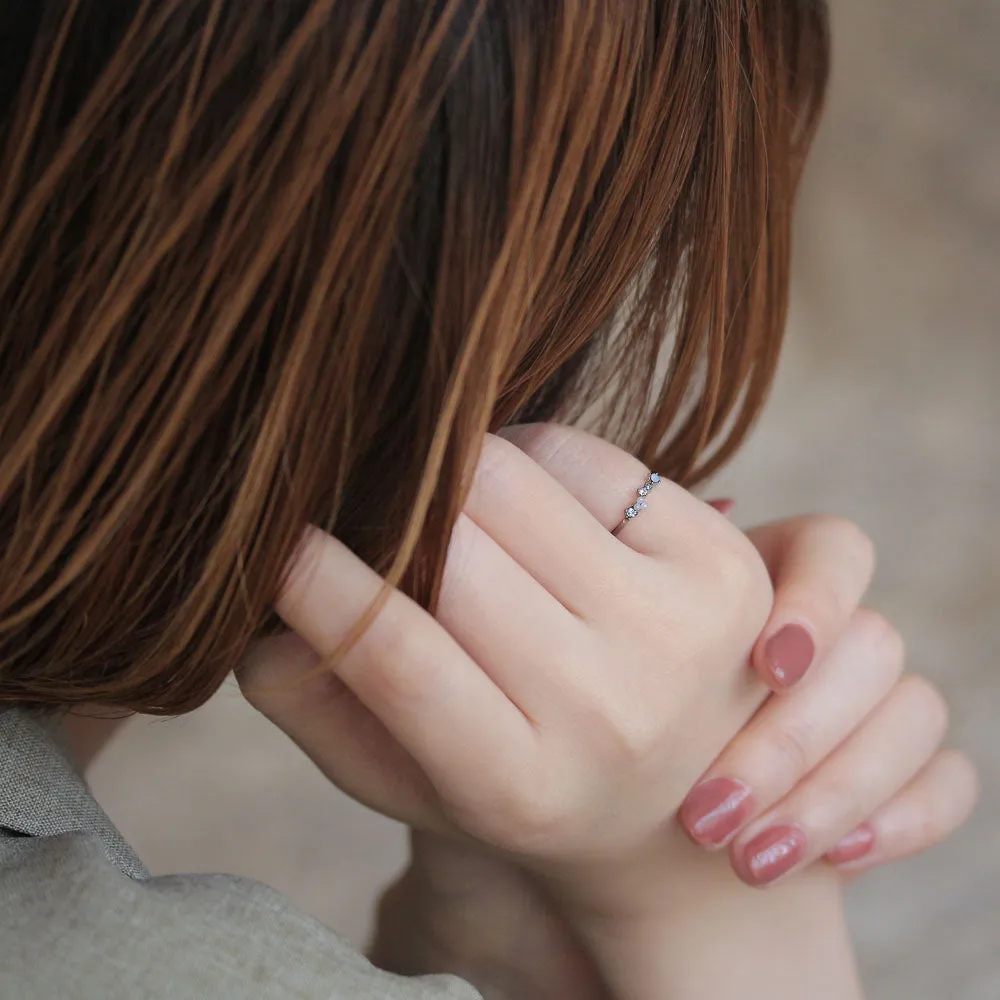 Pearl Stone Pinky Ring