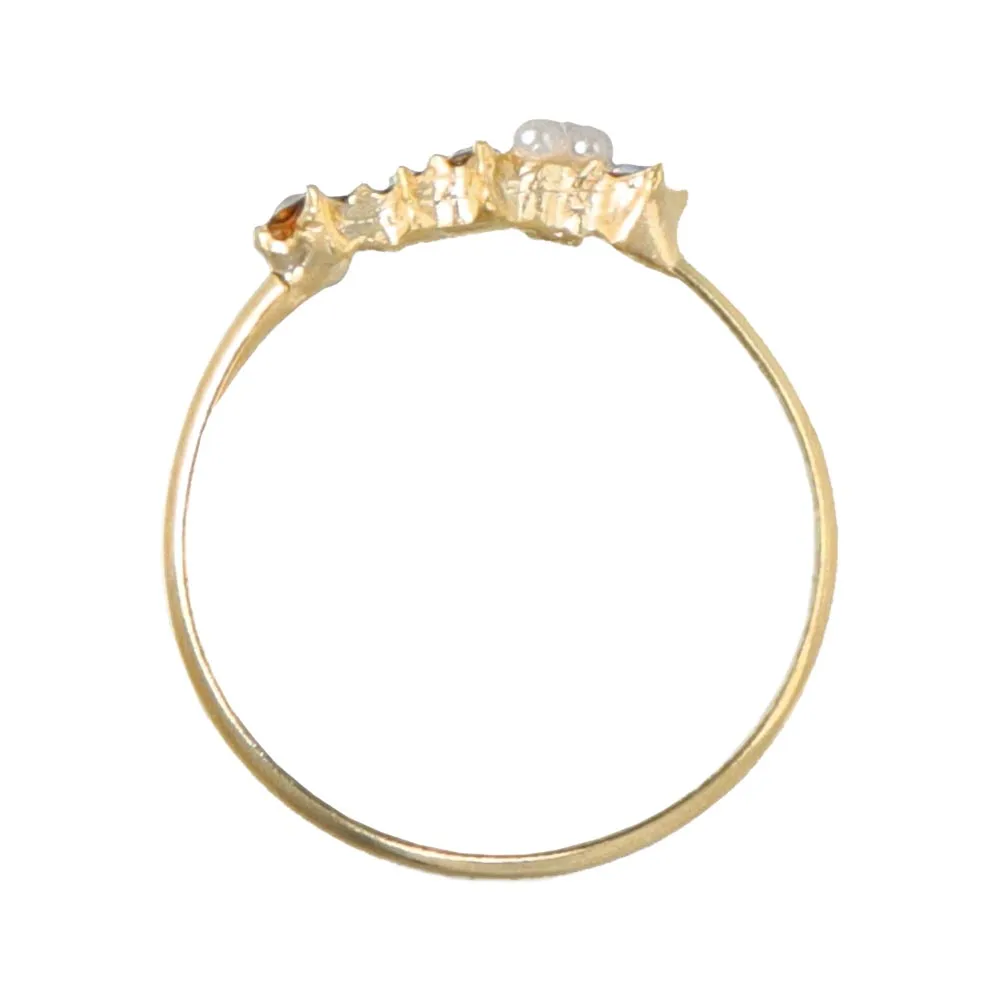 Pearl Stone Pinky Ring