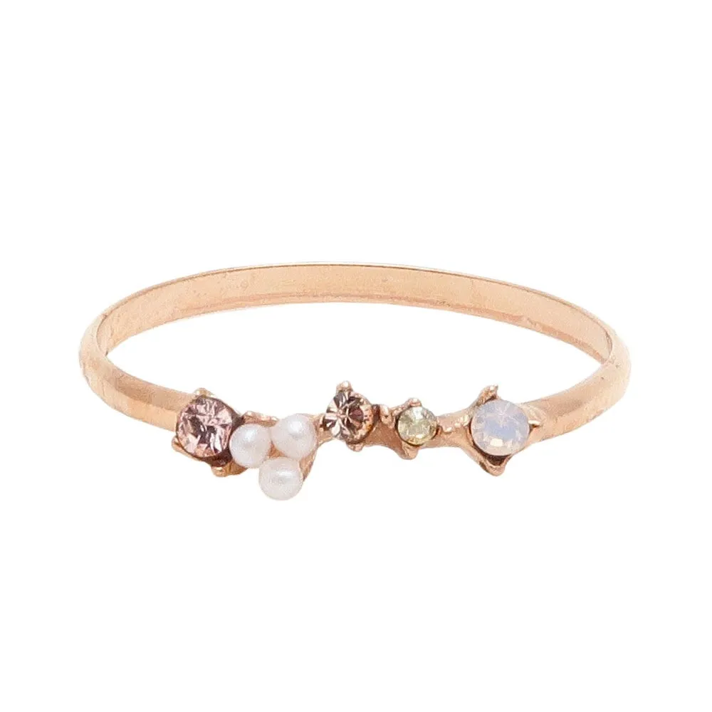 Pearl Stone Pinky Ring