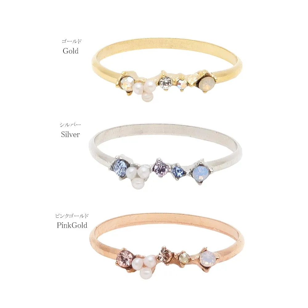 Pearl Stone Pinky Ring