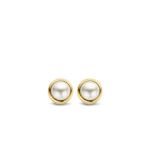 Pearl Stud Earrings - Gold - 7875YP