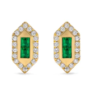 Pharaoh Emerald Stud Earrings