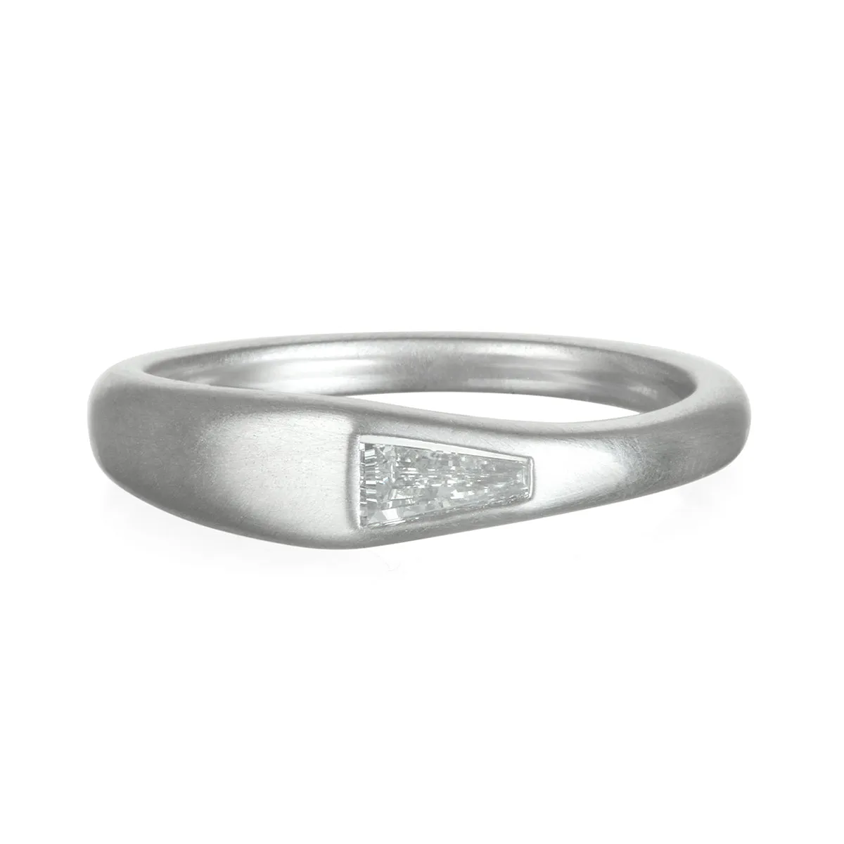 Platinum Tapered Diamond Baguette Ring