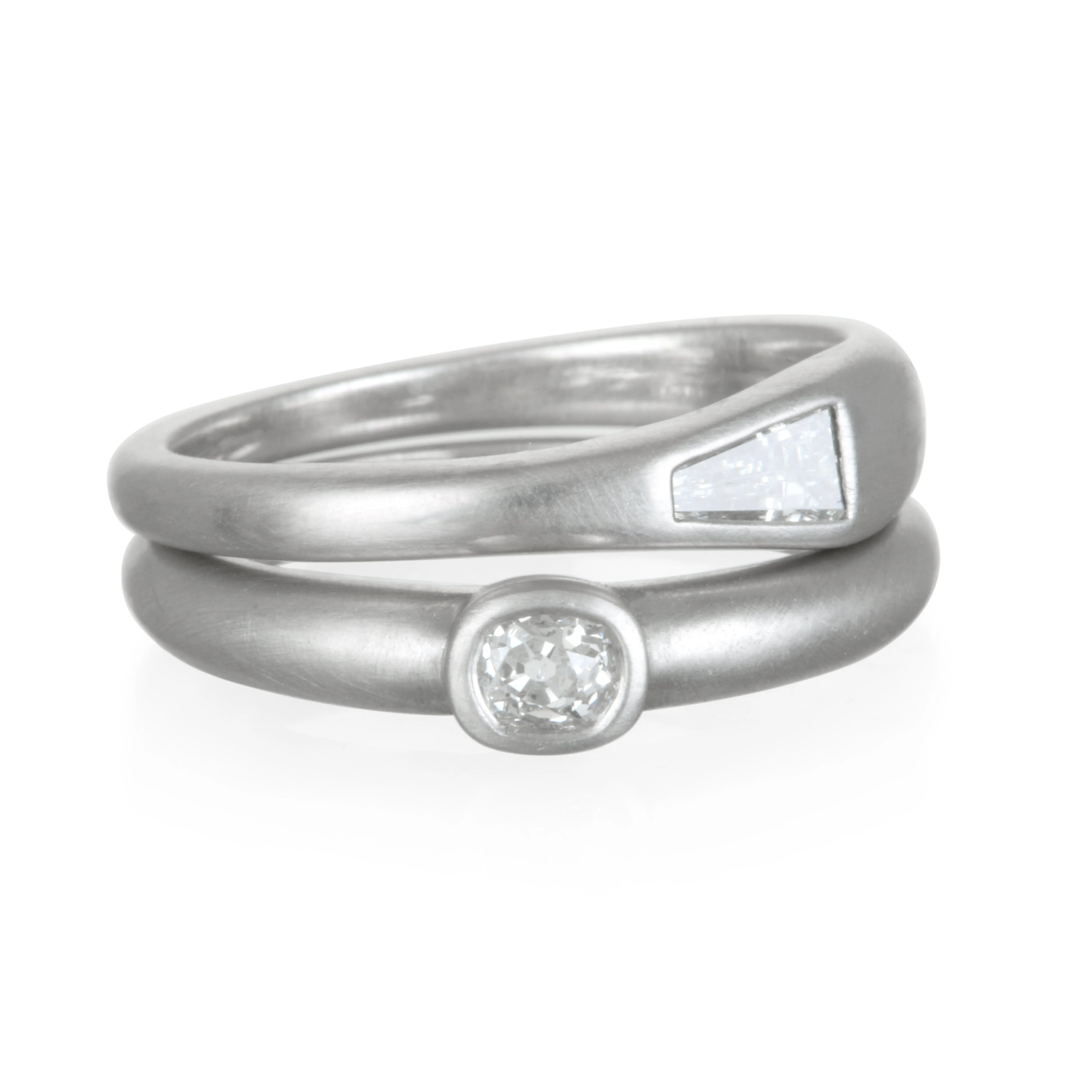 Platinum Tapered Diamond Baguette Ring