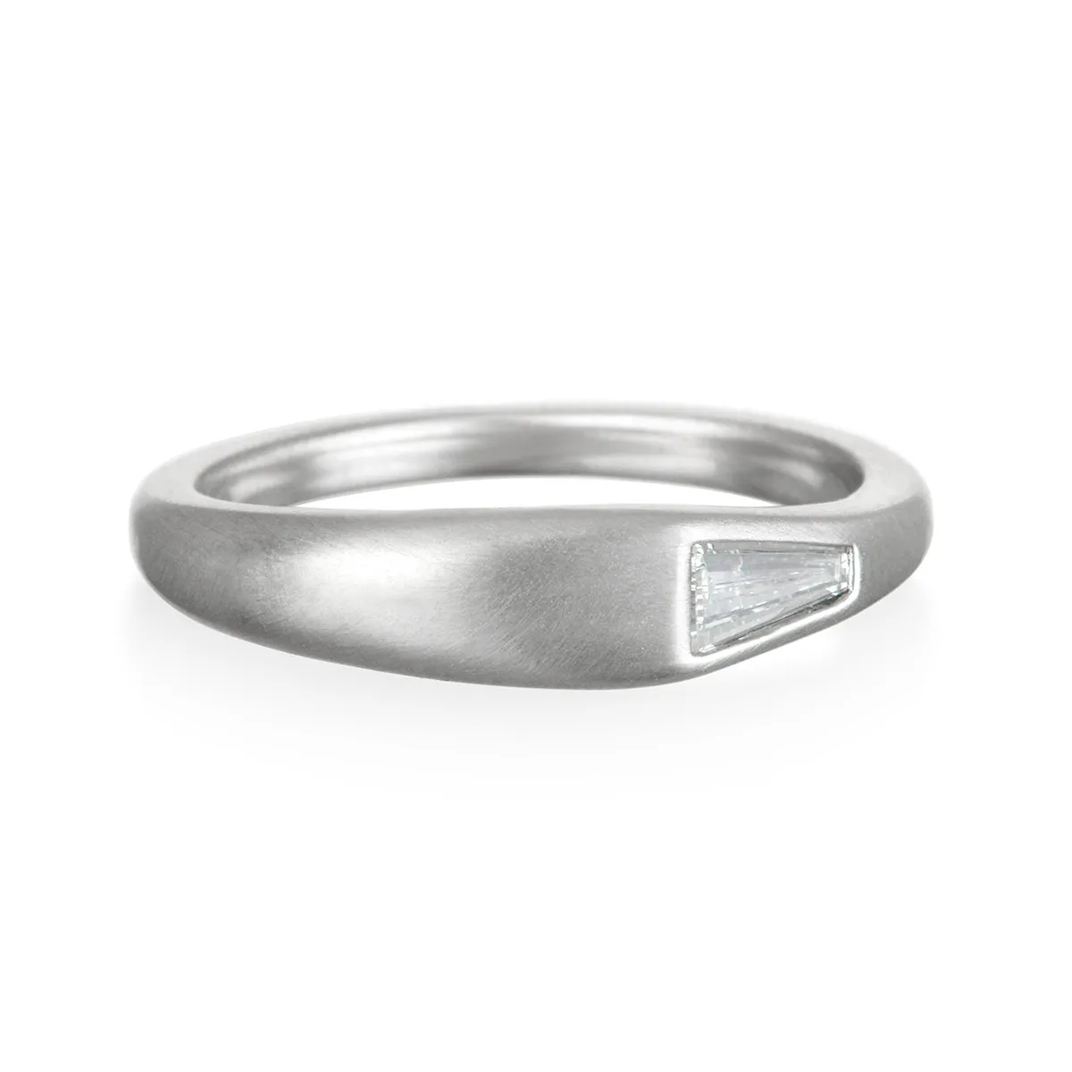 Platinum Tapered Diamond Baguette Ring
