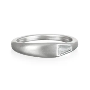 Platinum Tapered Diamond Baguette Ring