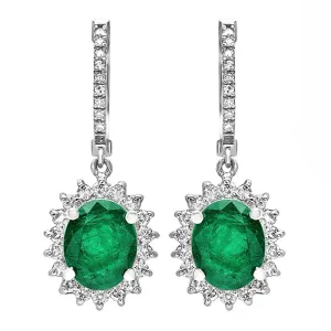 PMI 14W@7.70 54RD@0.92 2EM@4.82 EMERALD EARRINGS