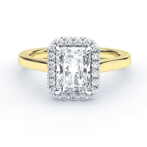 Radiant Cut Halo Engagement Ring