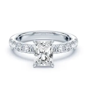 Radiant Cut Wide Pave Ring