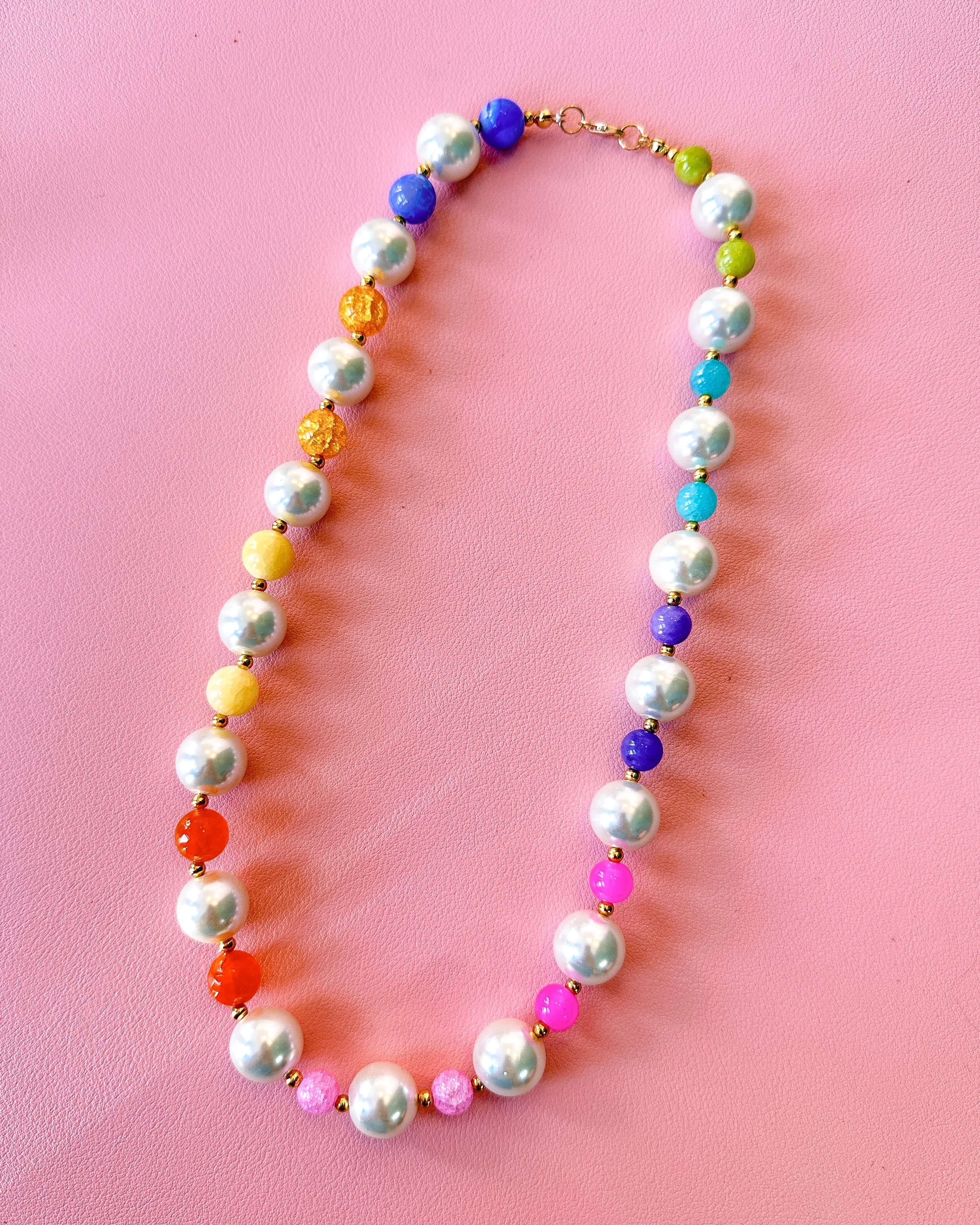 Rainbow Pearl Necklace
