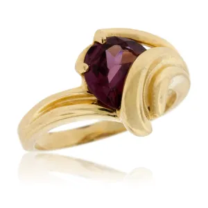 Raspberry Garnet Gold Ring