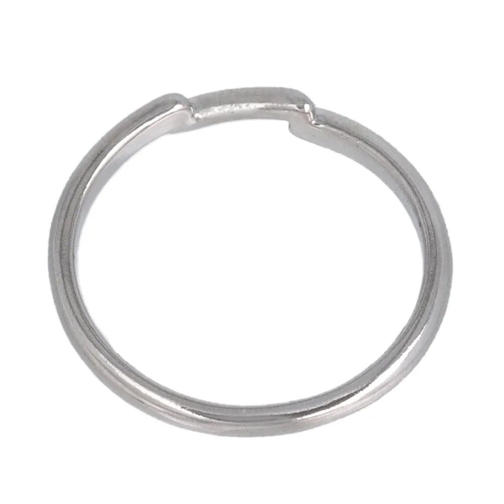 Rhodium Plated Bypass Band Ring
