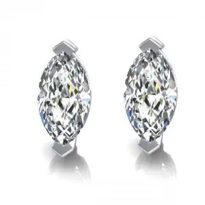 Risk-free 0.25CT Diamond Stud Earrings in 14KT White Gold