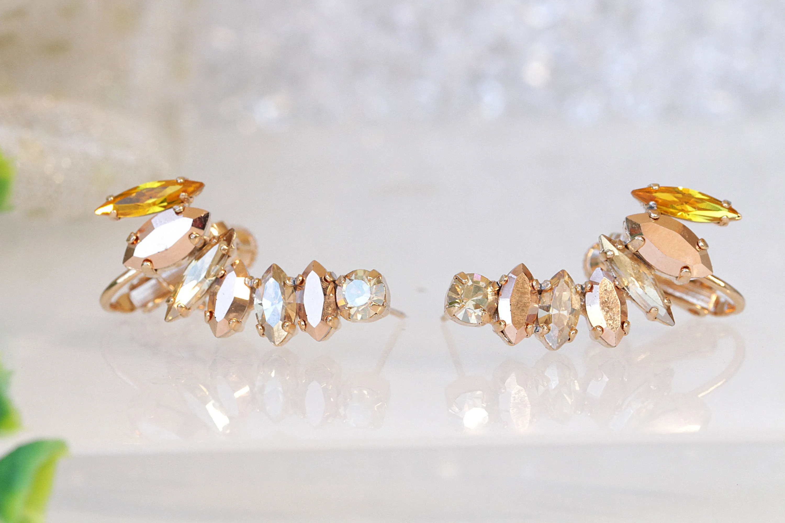 Rose Gold Champagne EARRINGS