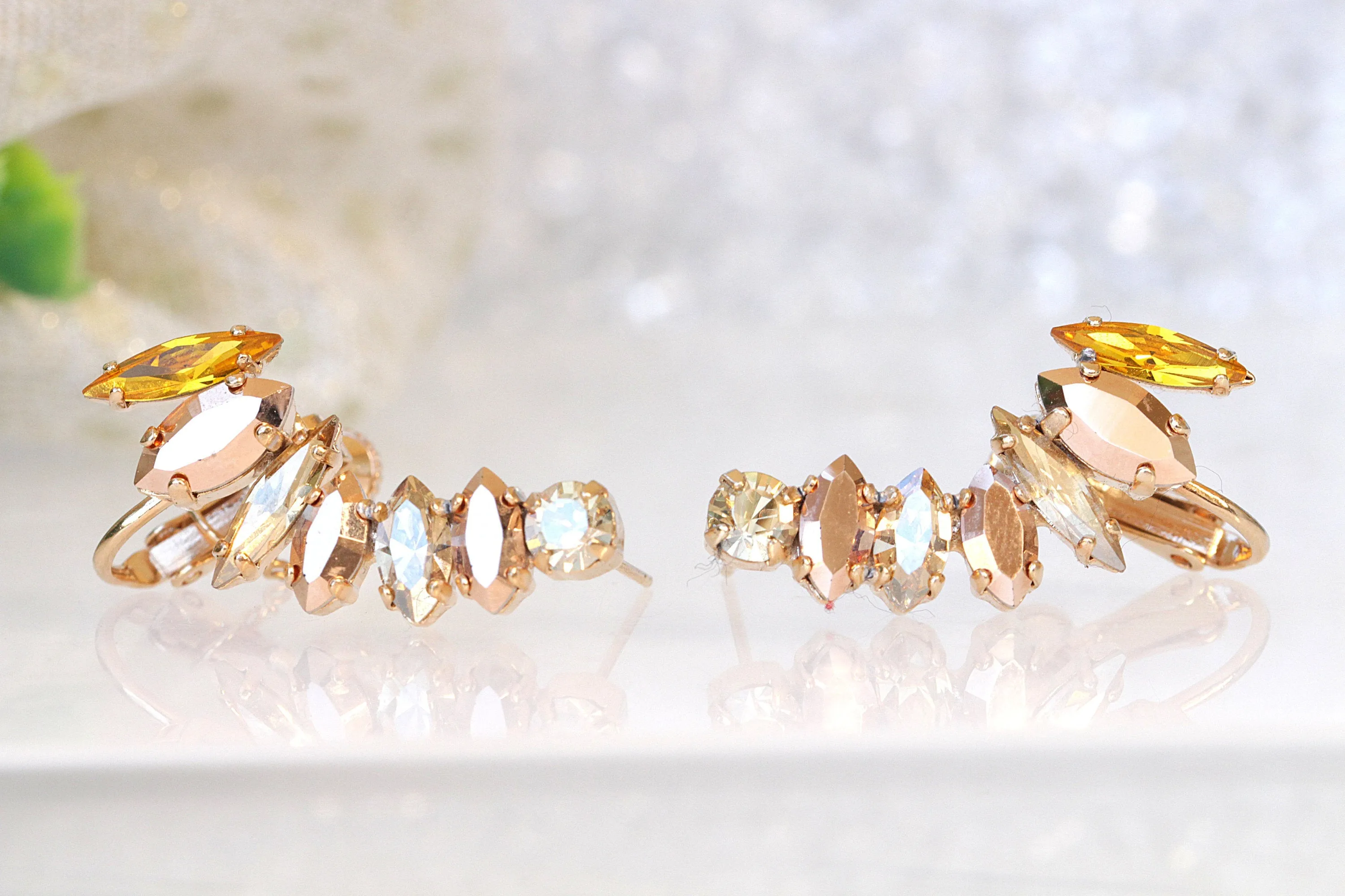 Rose Gold Champagne EARRINGS