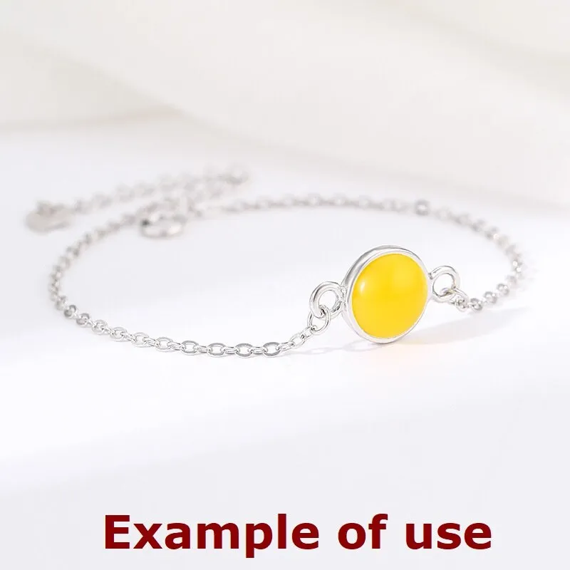 Round Base Chain Bangle Mount Bracelet Setting Sterling Silver Fine 925 8-15.5 mm For One Stone Gemstone No Prongs DIY Jewelry Wholesale