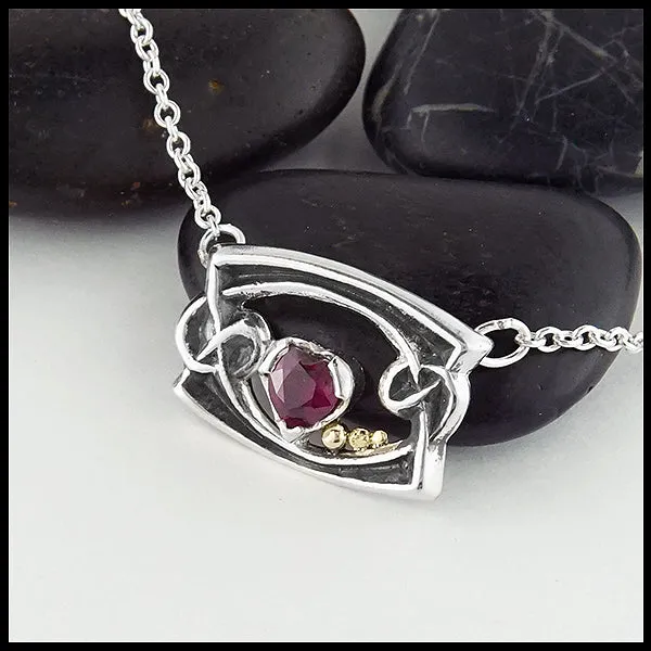 Ruby Heart Necklace