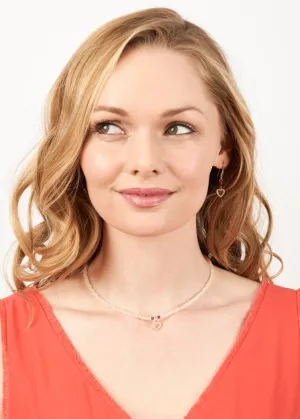 Ruby Rose heart gemstone necklace by Rosie Fox