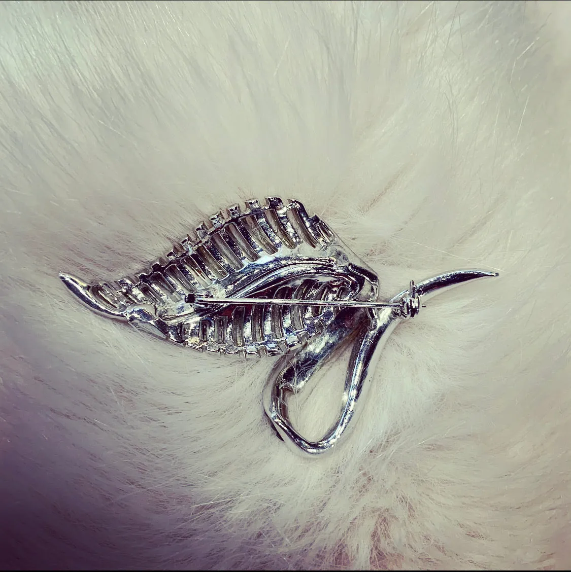 Sapphire blue vintage brooch