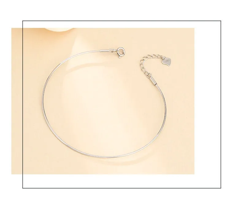 Screw Base Bangle Mount Bracelet Setting Sterling Silver White Gold Fine 925 17сm For Pearl Bead Adjustable No Prongs DIY Jewelry Wholesale