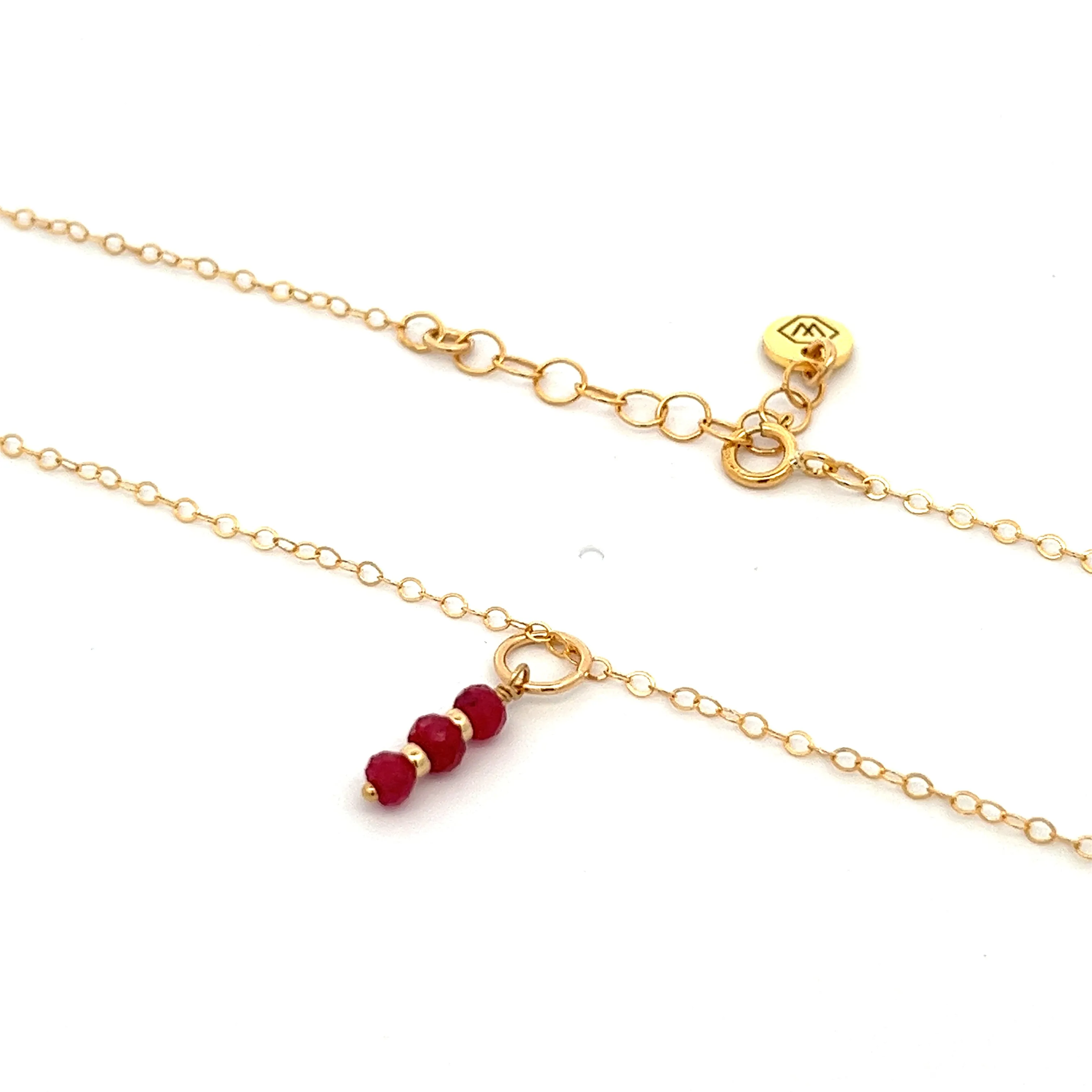 silk road - ruby triplet pendant necklace