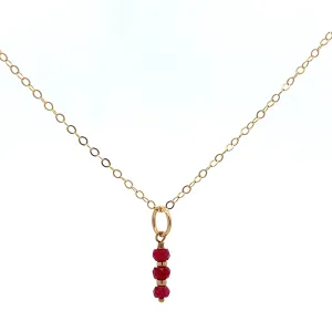 silk road - ruby triplet pendant necklace