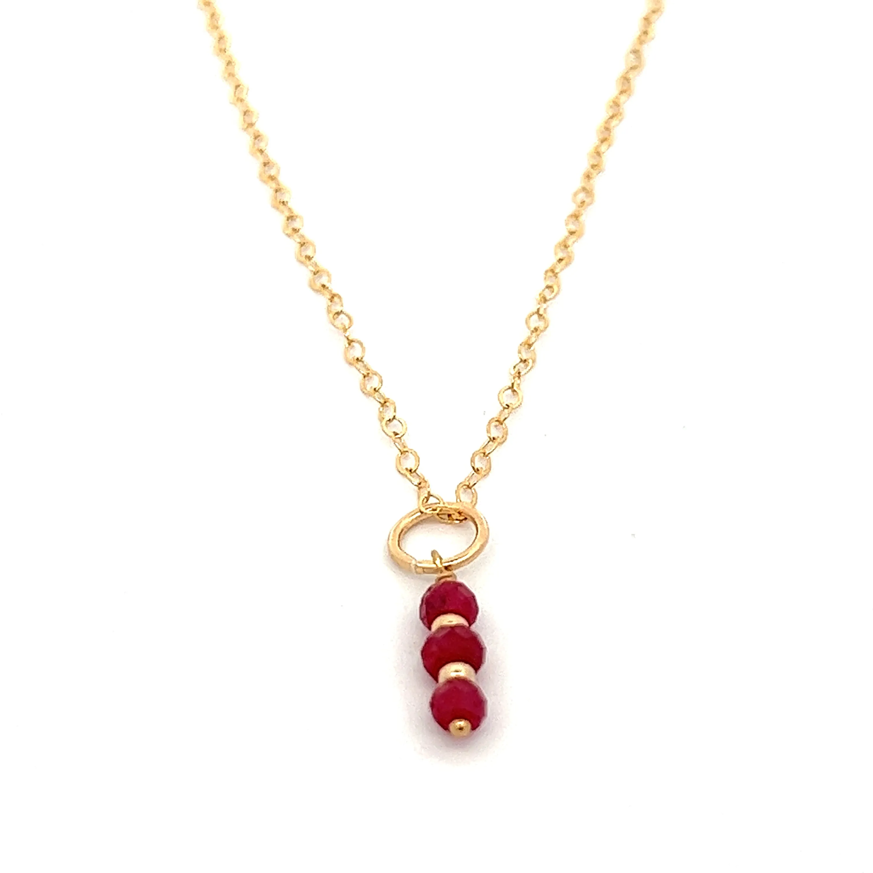 silk road - ruby triplet pendant necklace