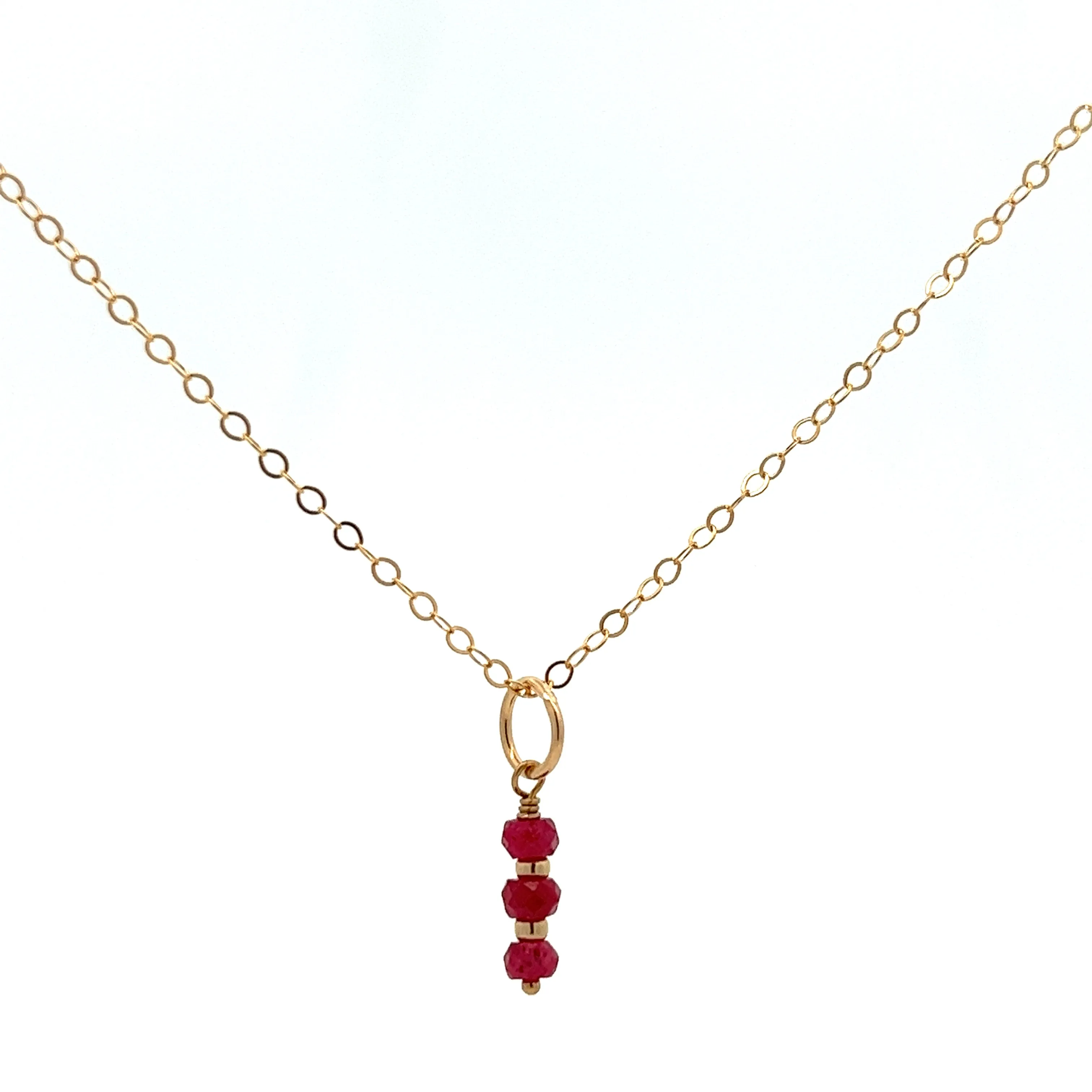 silk road - ruby triplet pendant necklace