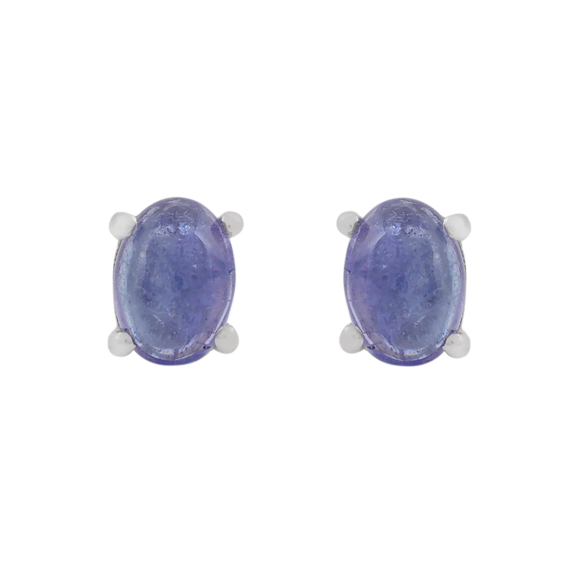 Silver Tanzanite Studs Earrings