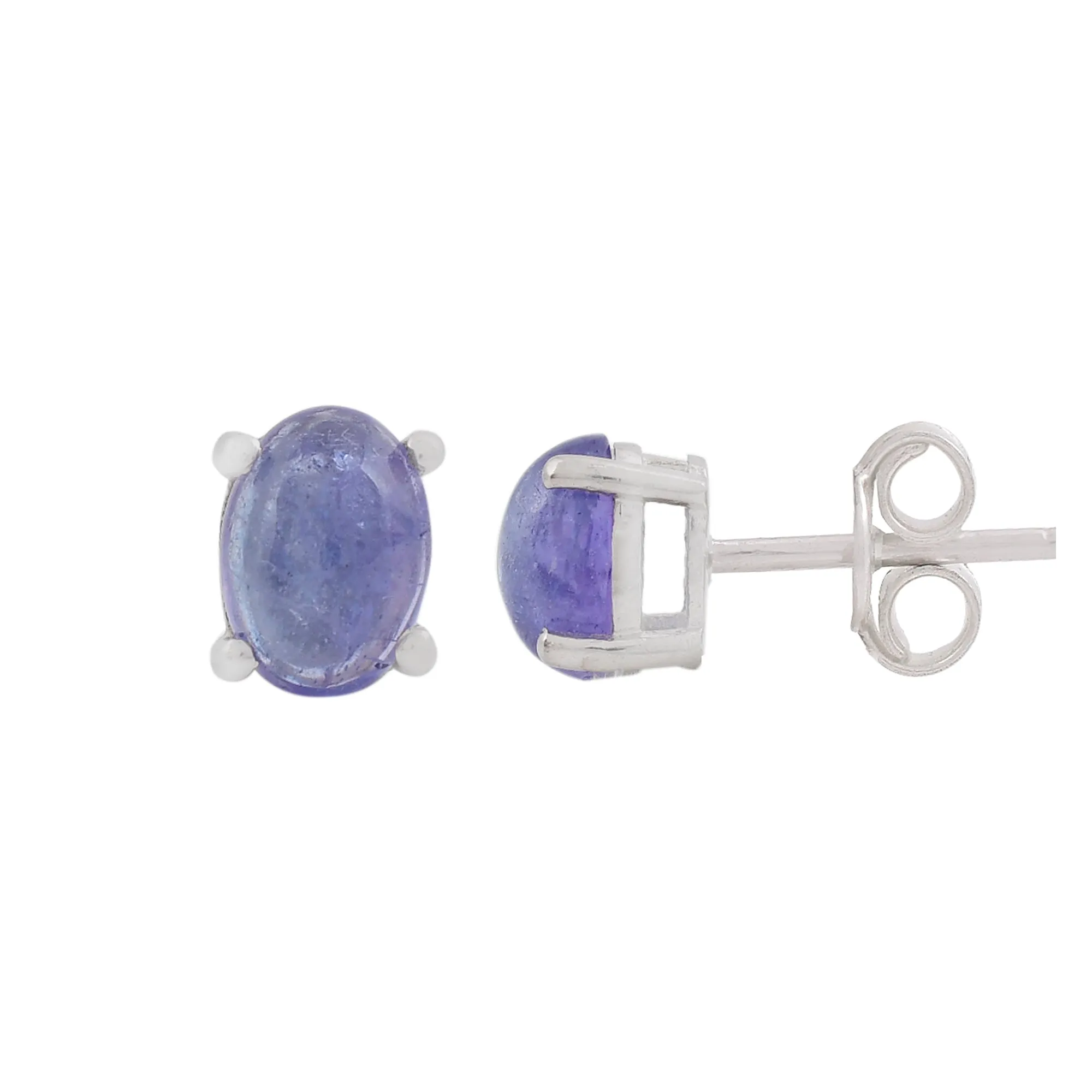 Silver Tanzanite Studs Earrings