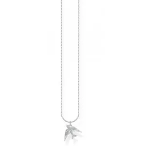 Silver Zirconia White Bird Necklace KE2104-051-14-L45V