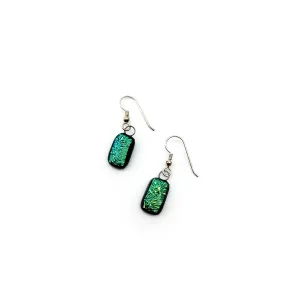 Sparkling Green Glass Earrings