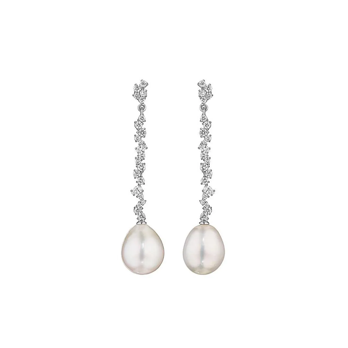 Stardust Bar Pearl Drop Earrings