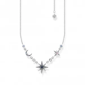 Sterling Silver Magic Stars Necklace KE2119-945-7-L45V