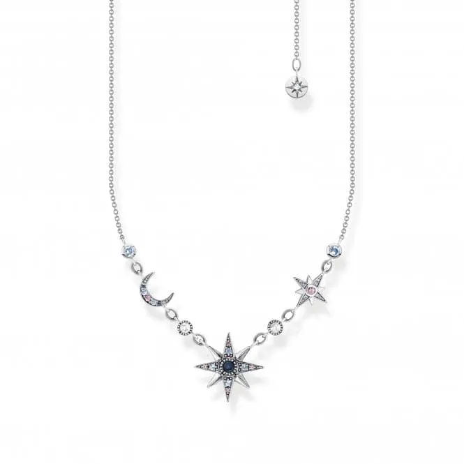 Sterling Silver Magic Stars Necklace KE2119-945-7-L45V