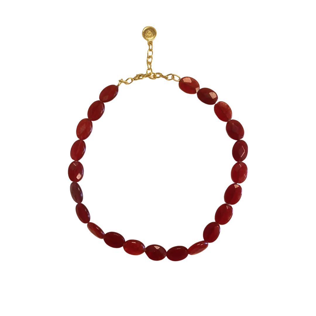 Stolen Kiss - Garnet Necklace