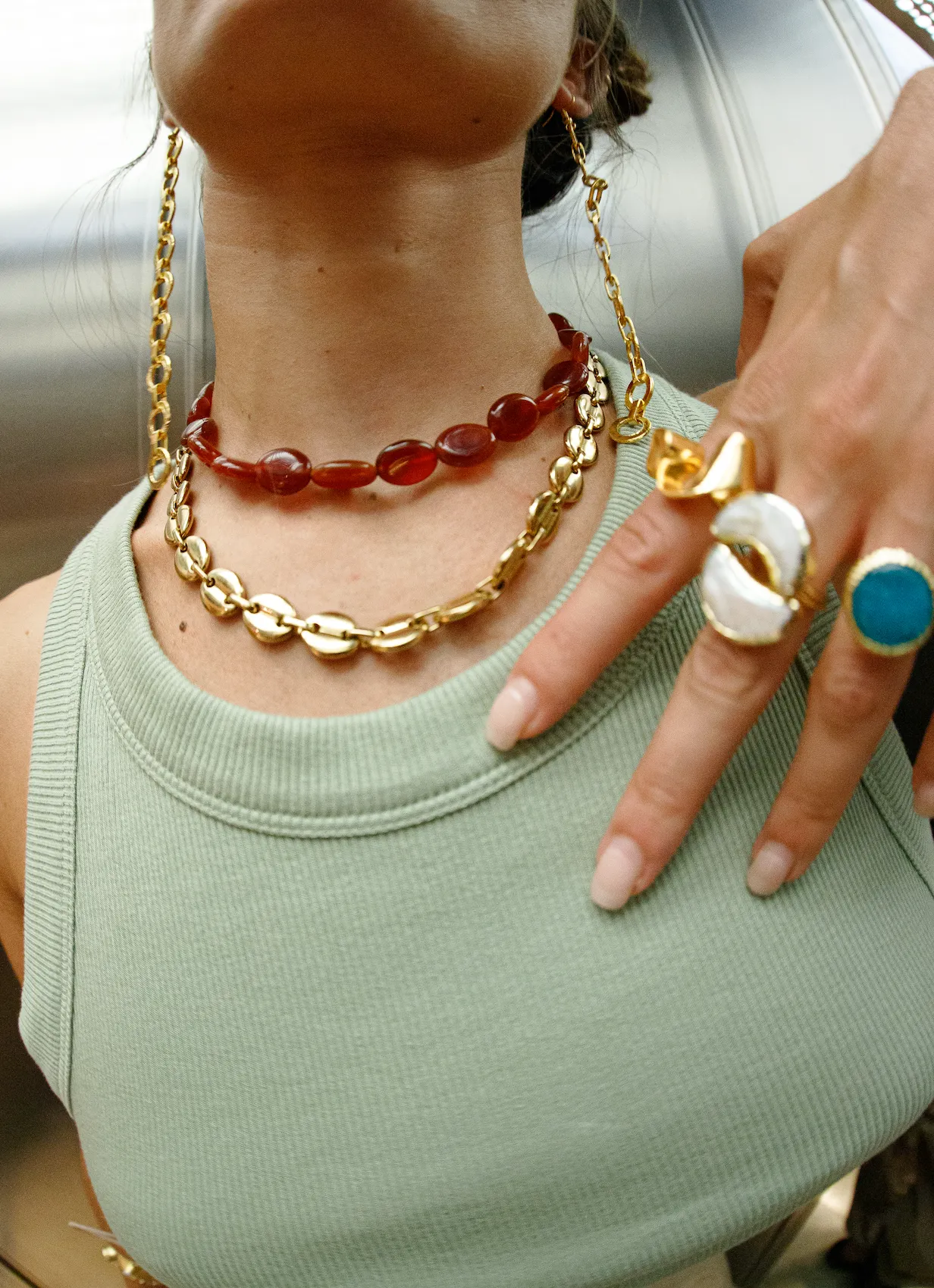 Stolen Kiss - Garnet Necklace