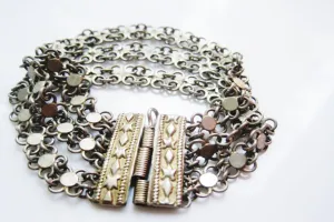 Vintage Silver Turkish Link Bracelet
