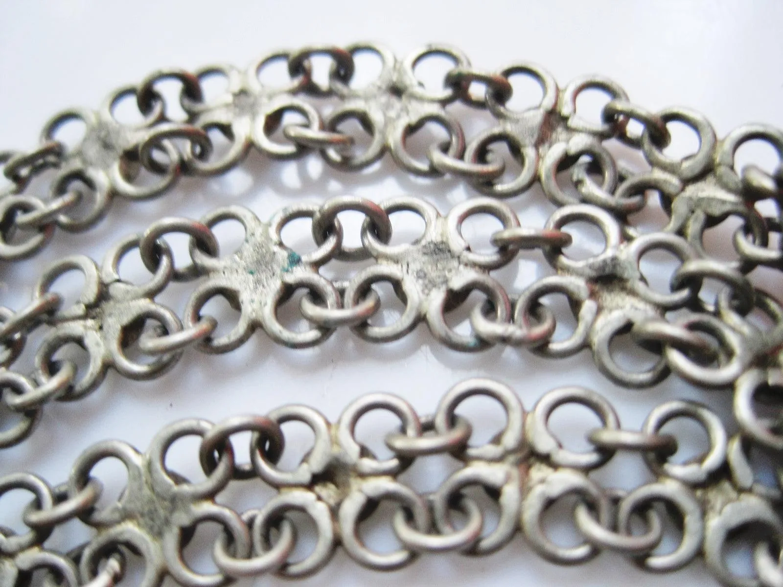 Vintage Silver Turkish Link Bracelet