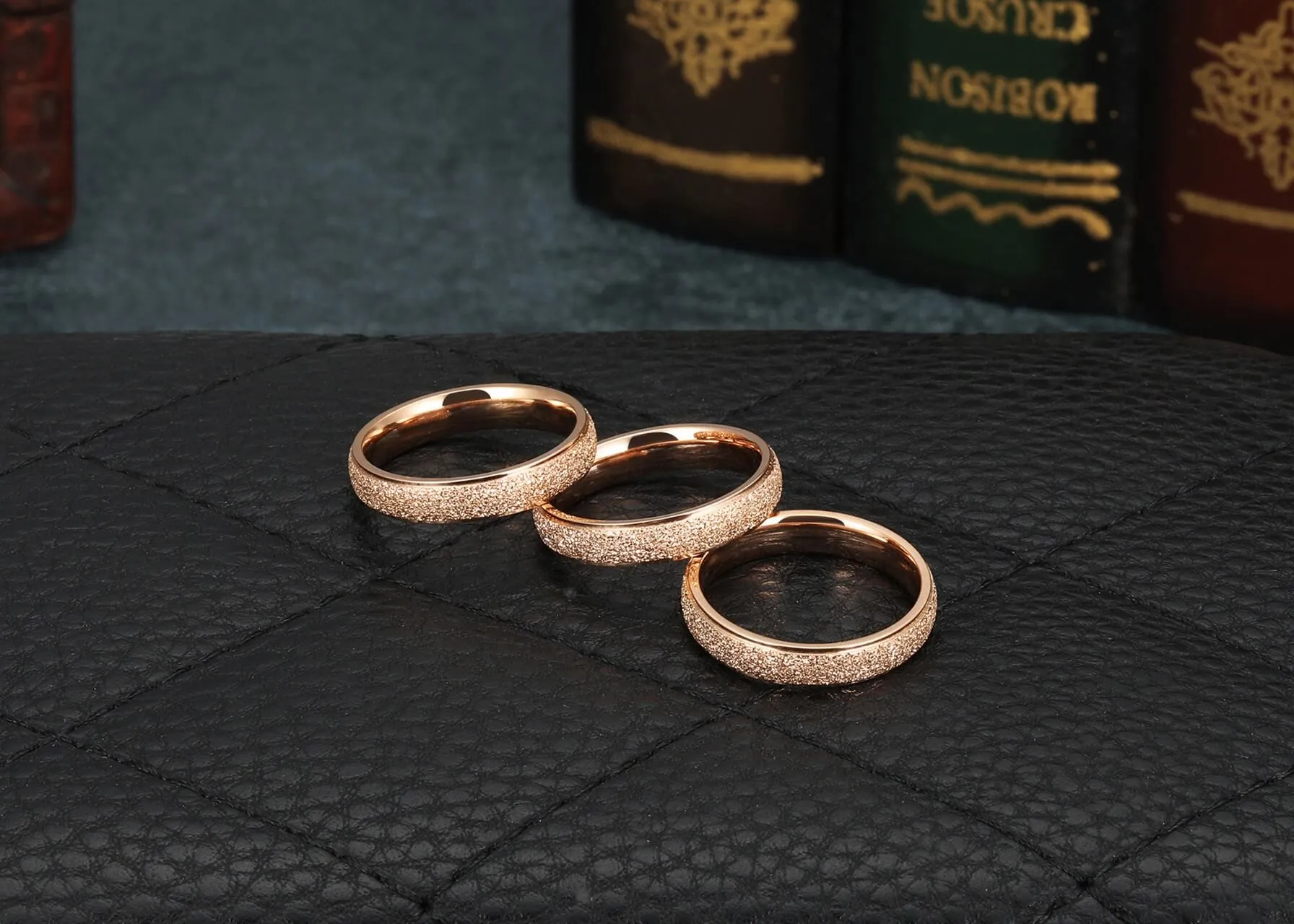 Women's 4mm Matte Band Knuckle Finger Stackable Ring | Jovivi